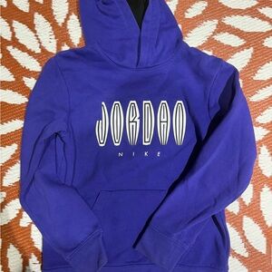 Jordan kids Purple Hoodie with White Logo